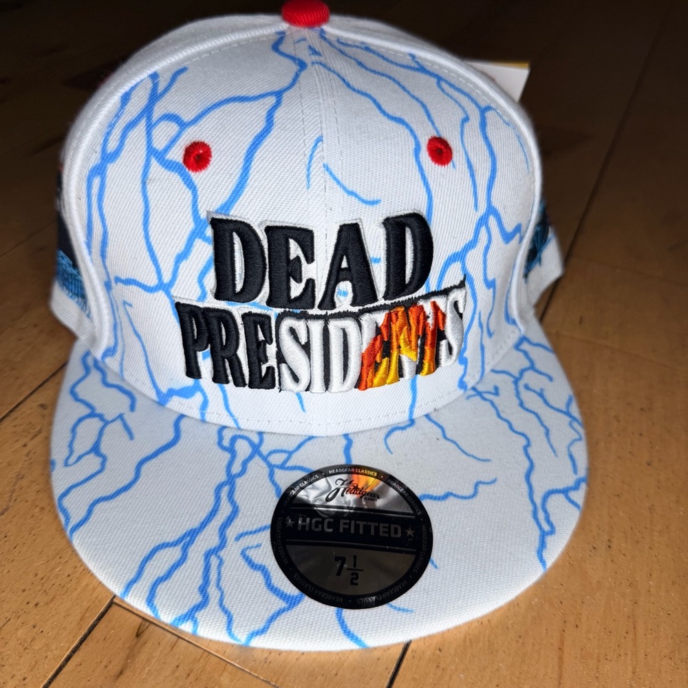 Dead Presidents John Hughes Movie Baseball Hat Fitted Size 7 1/2 Lightning 8Ball